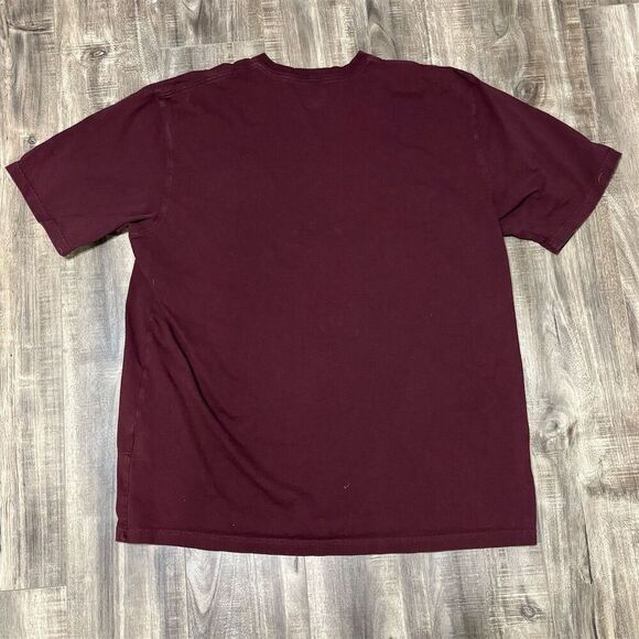 Carhartt Men's 2XLT Red Relaxed Fit Pocket T-Shirt Short Sleeve - Picture 2 of 4